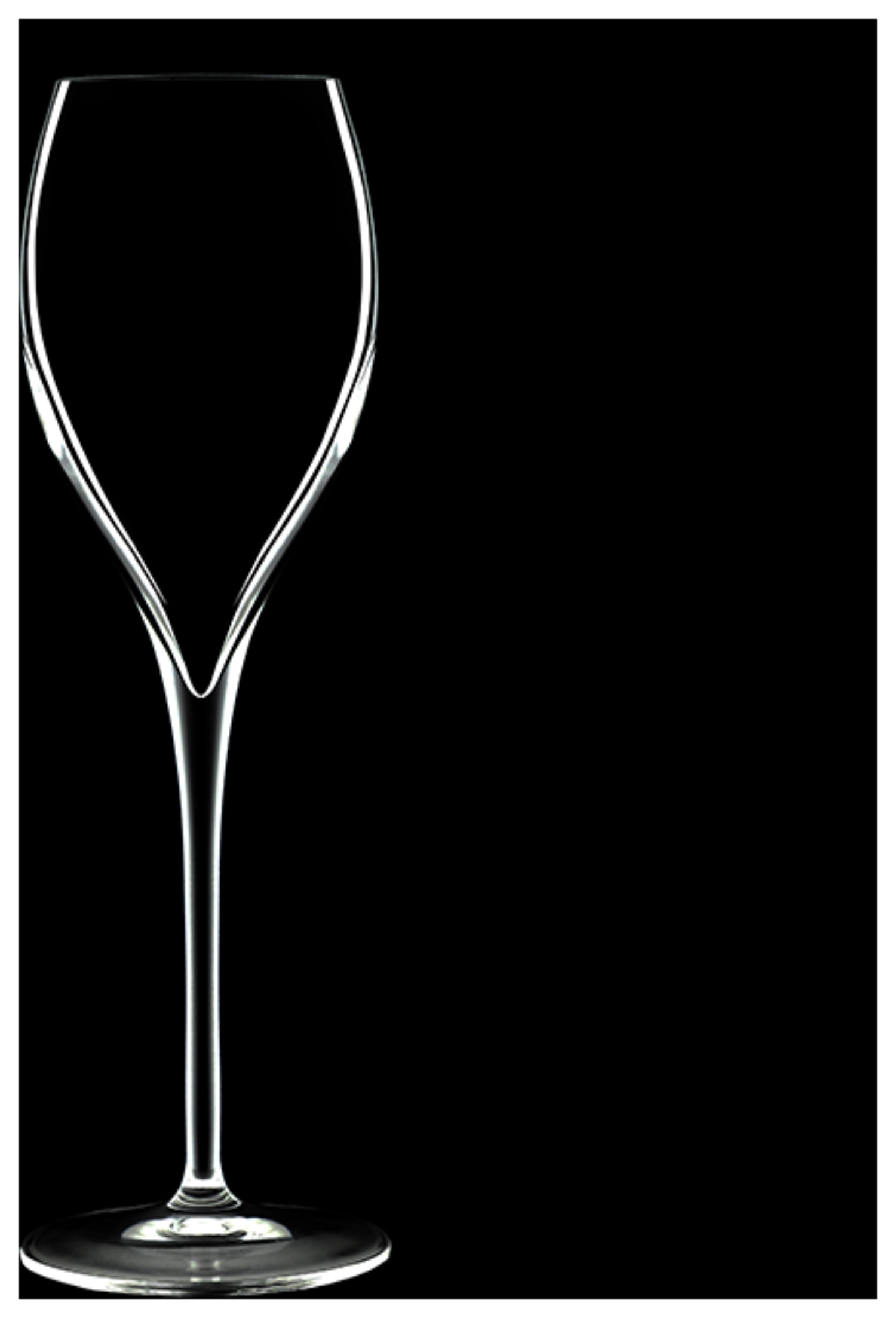 Opale Chamapgnerglas mit Laserpunkt