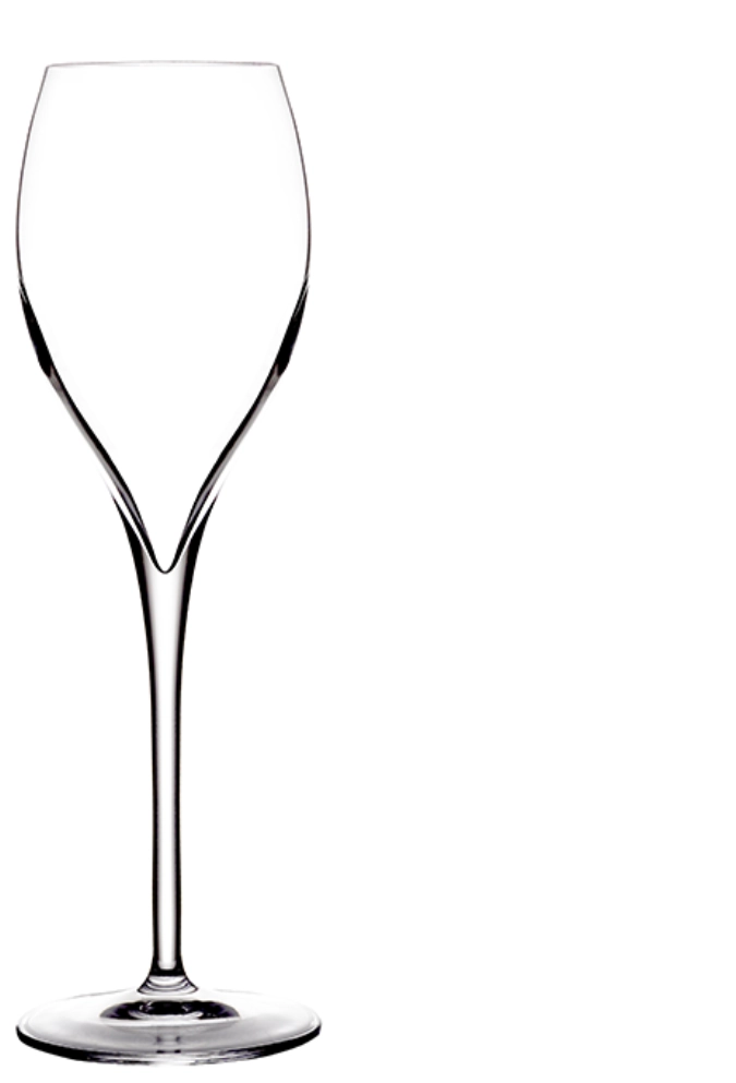 Opale Chamapgnerglas mit Laserpunkt