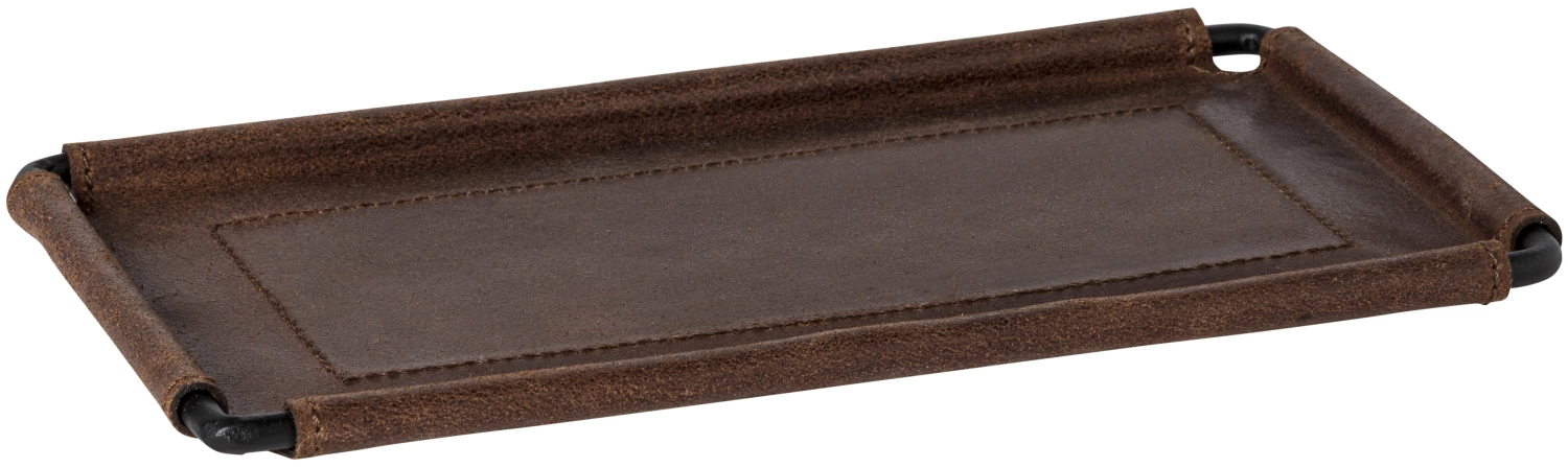 Leather Tablett rechteckig