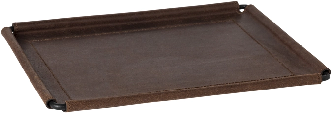 Leather Tablett rechteckig