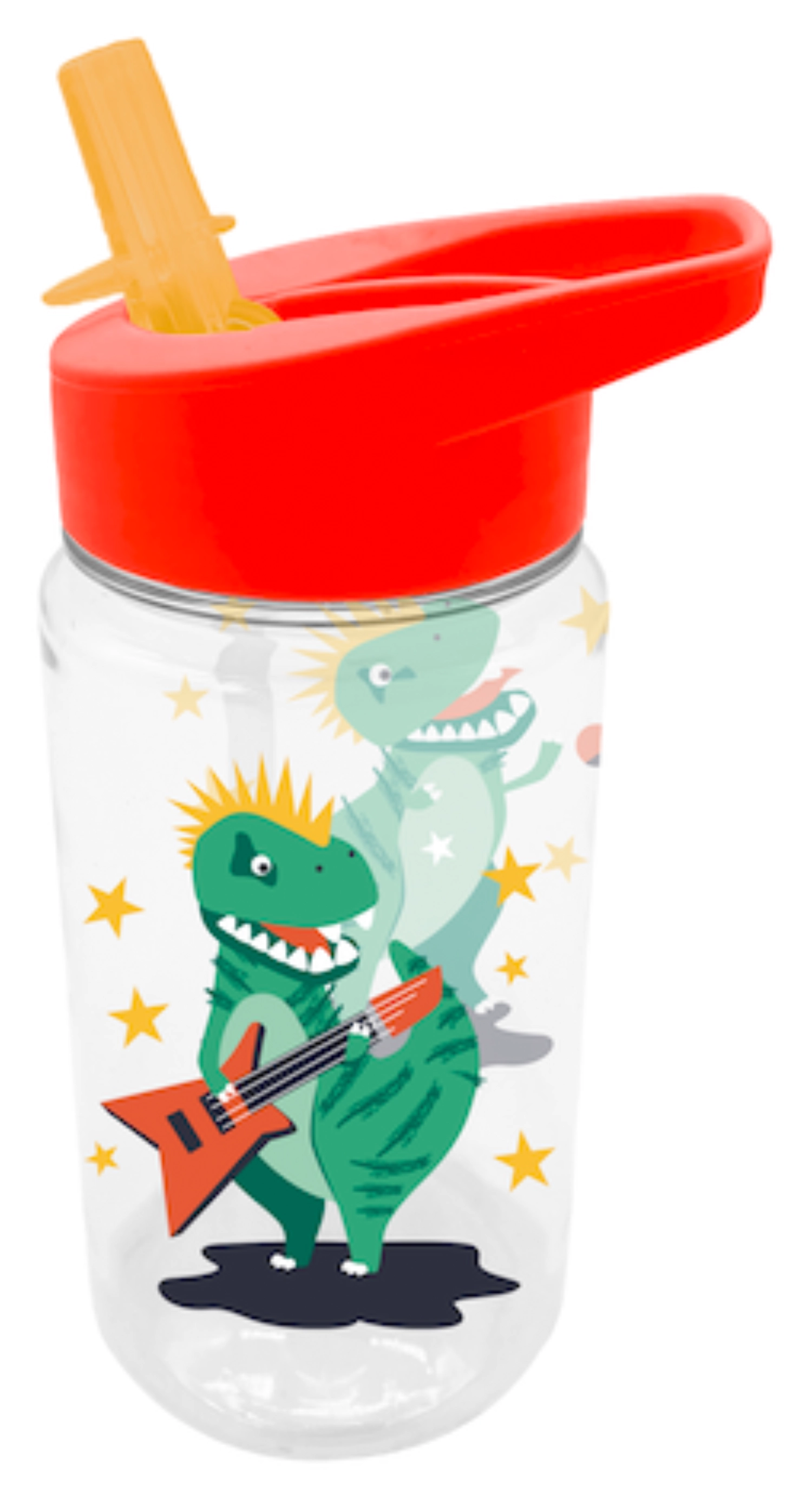 Gourde avec paille Dino