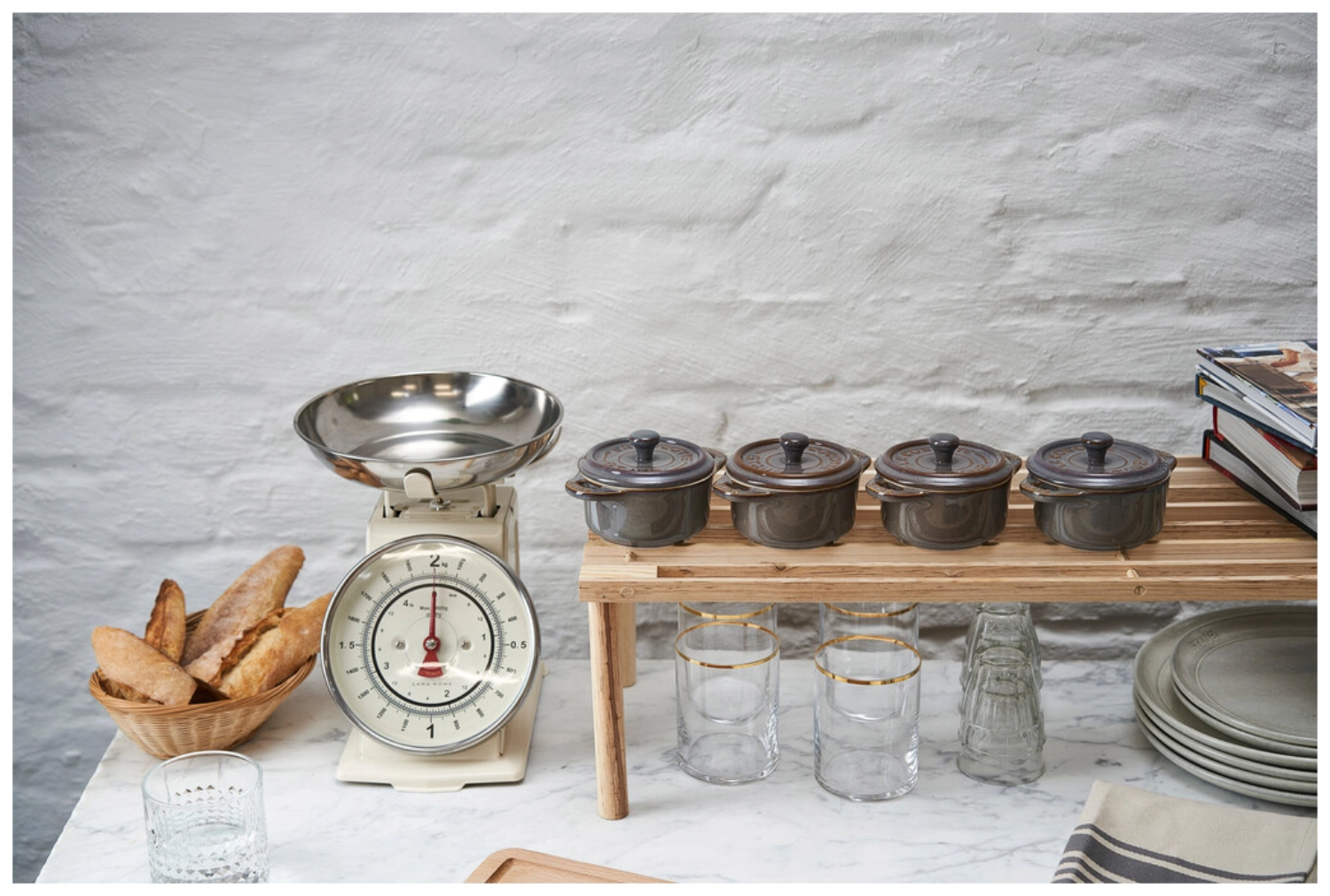 4er Set Keramik Cocotte