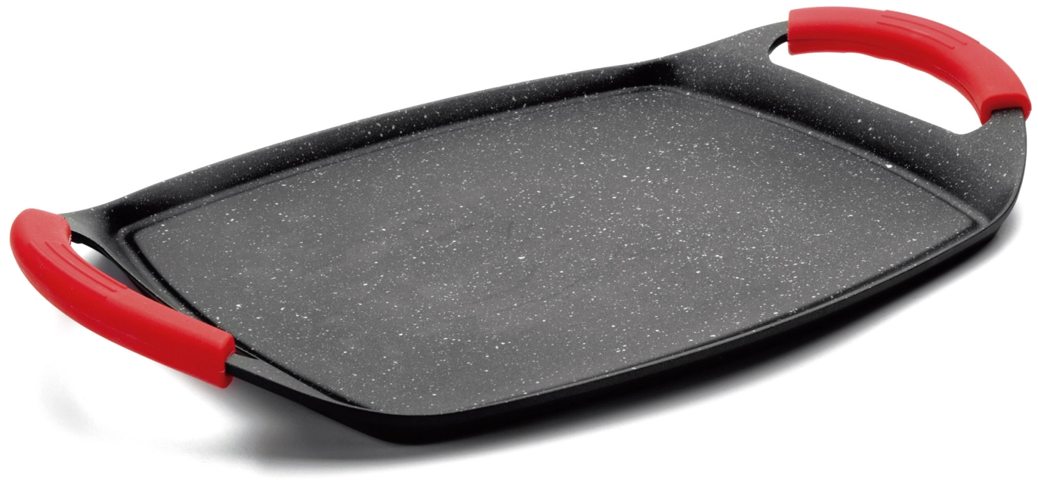 Grill Platte oval Aluguss 37.5x23x4.5cm