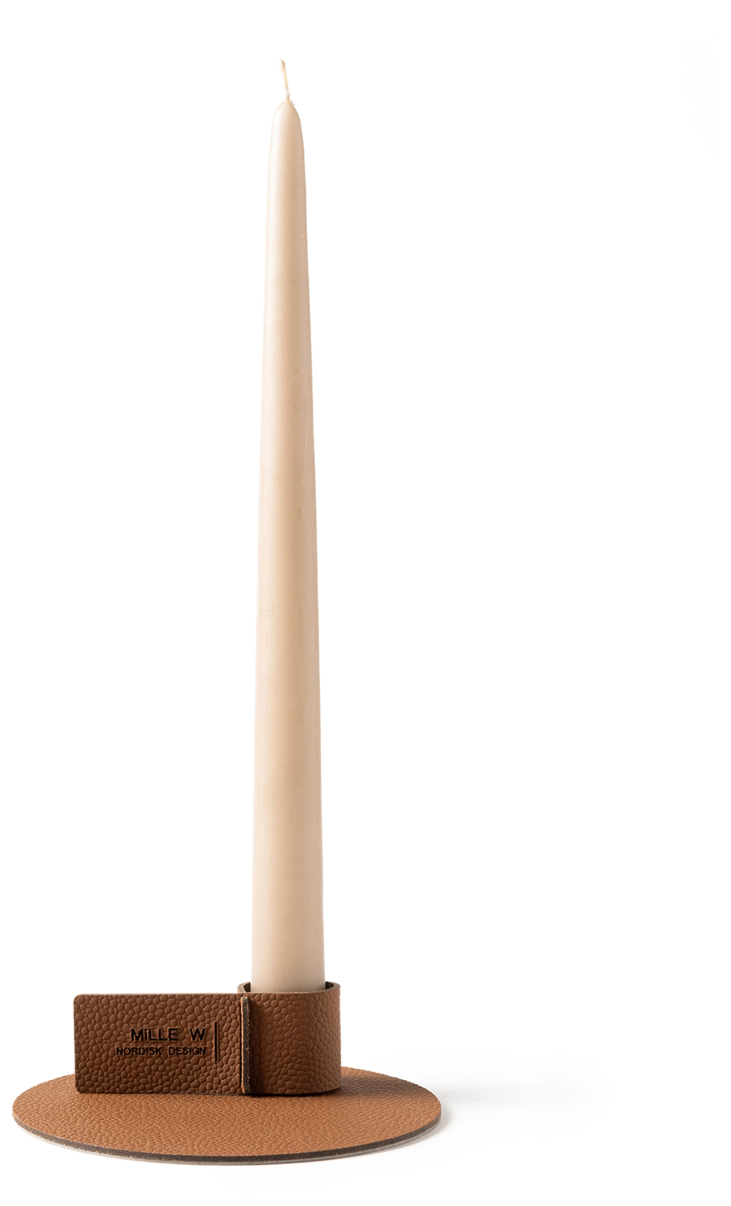 Bougeoir grand format cognac