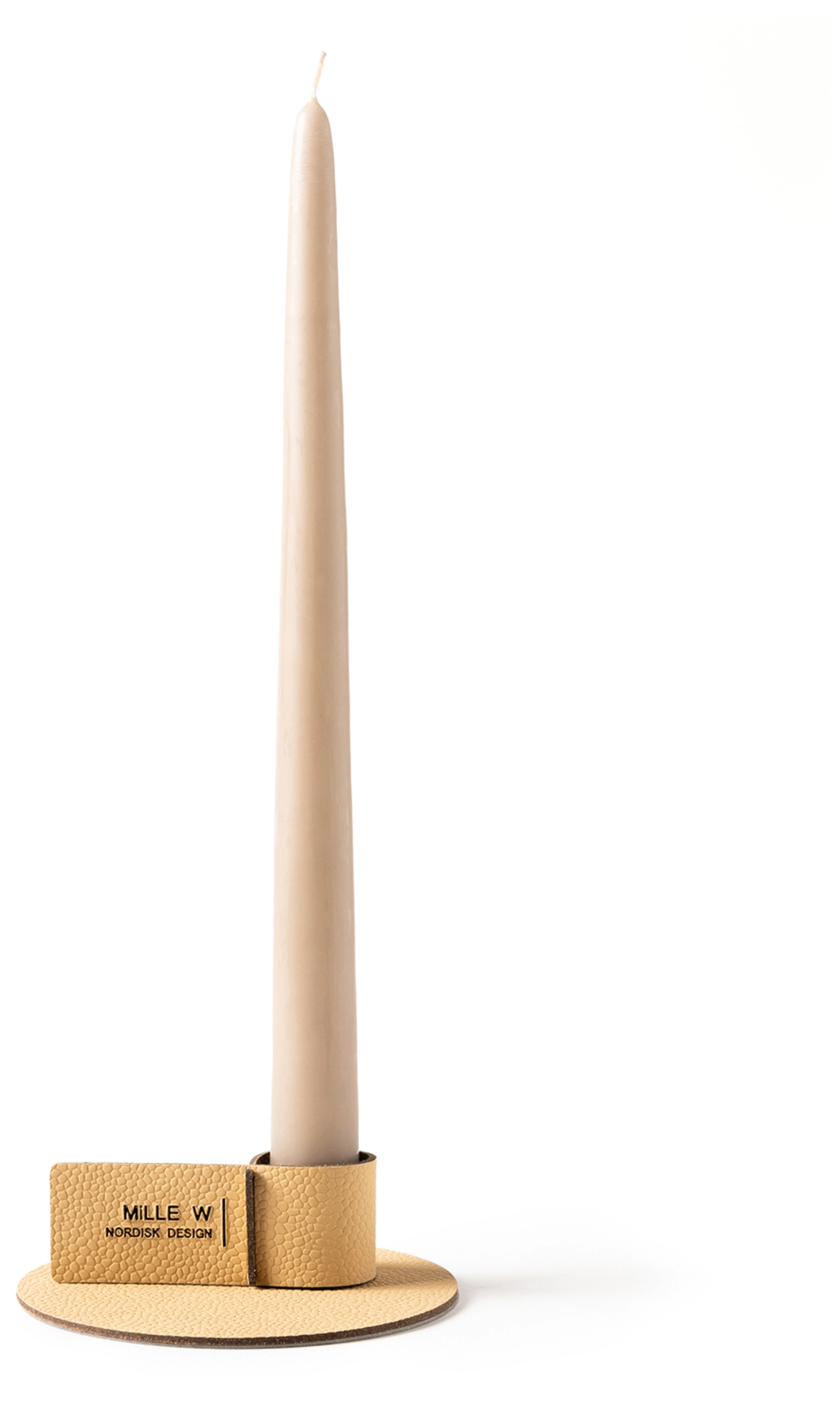 Bougeoir moyen format beige