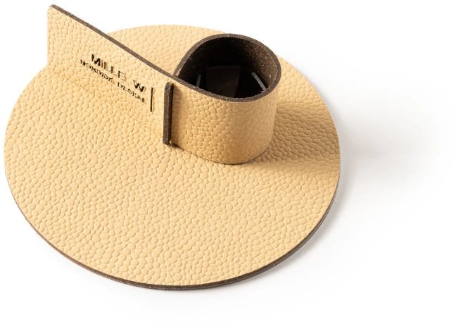 Bougeoir moyen format beige