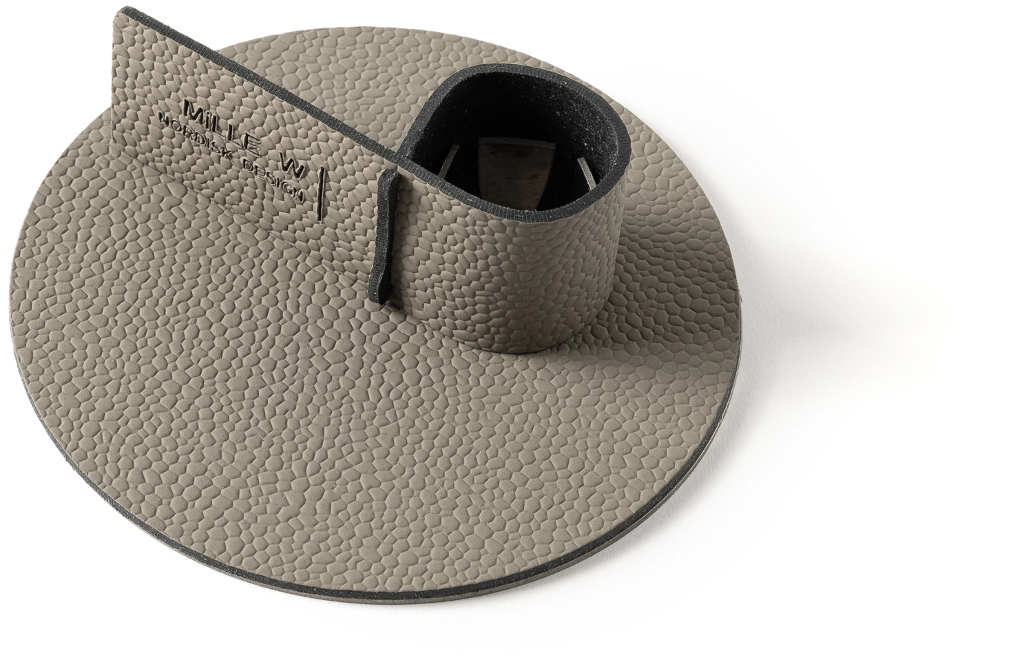 Bougeoir moyen format gris