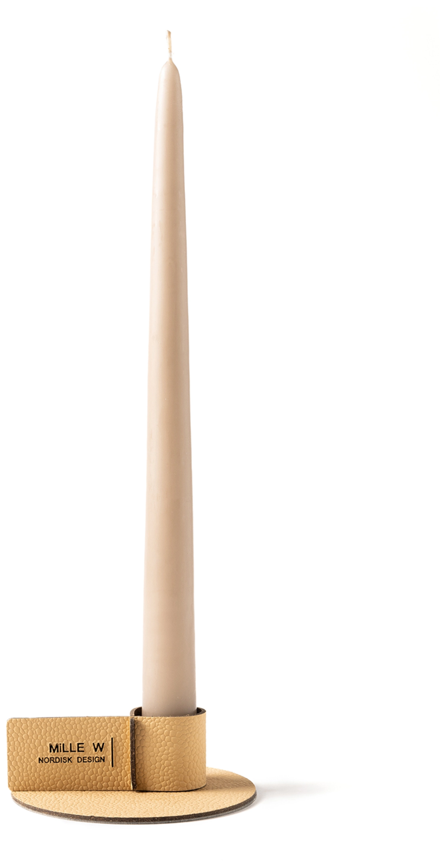 Bougeoir petit format beige