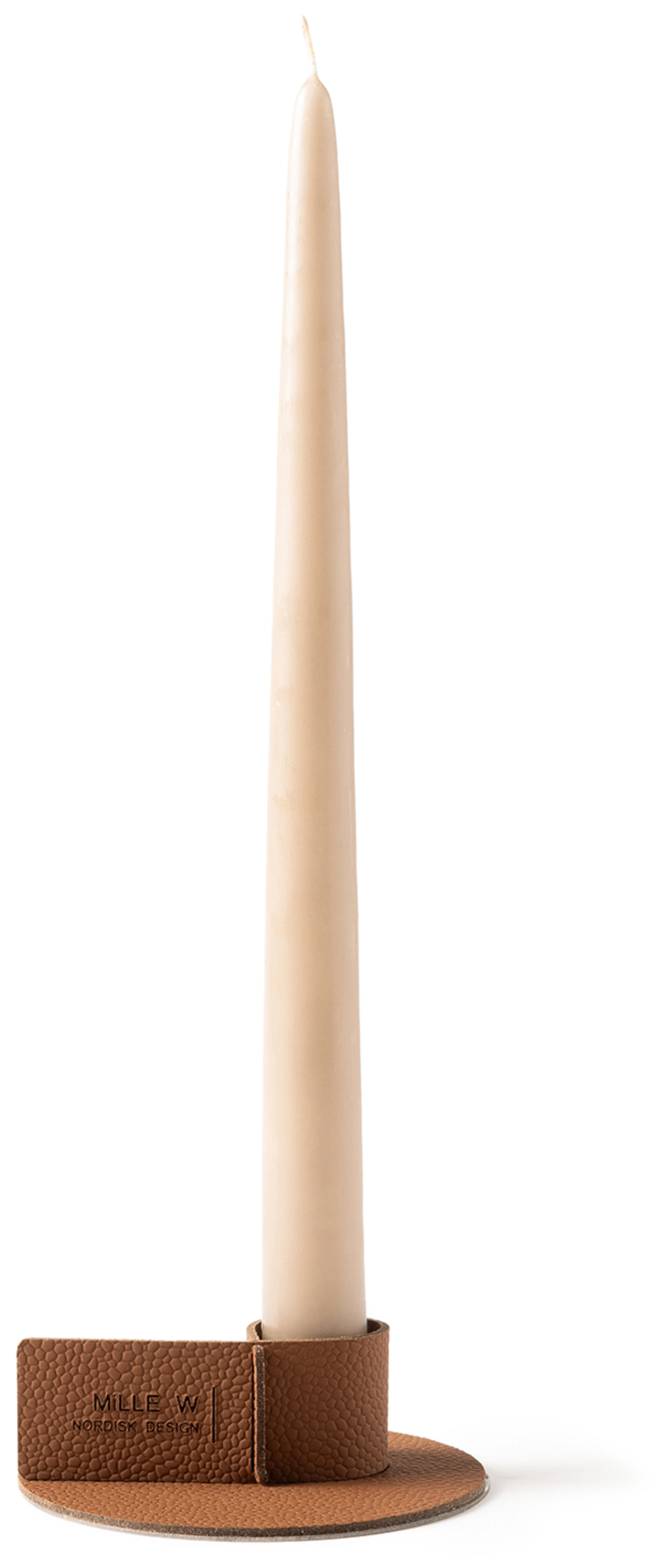 Bougeoir petit format cognac