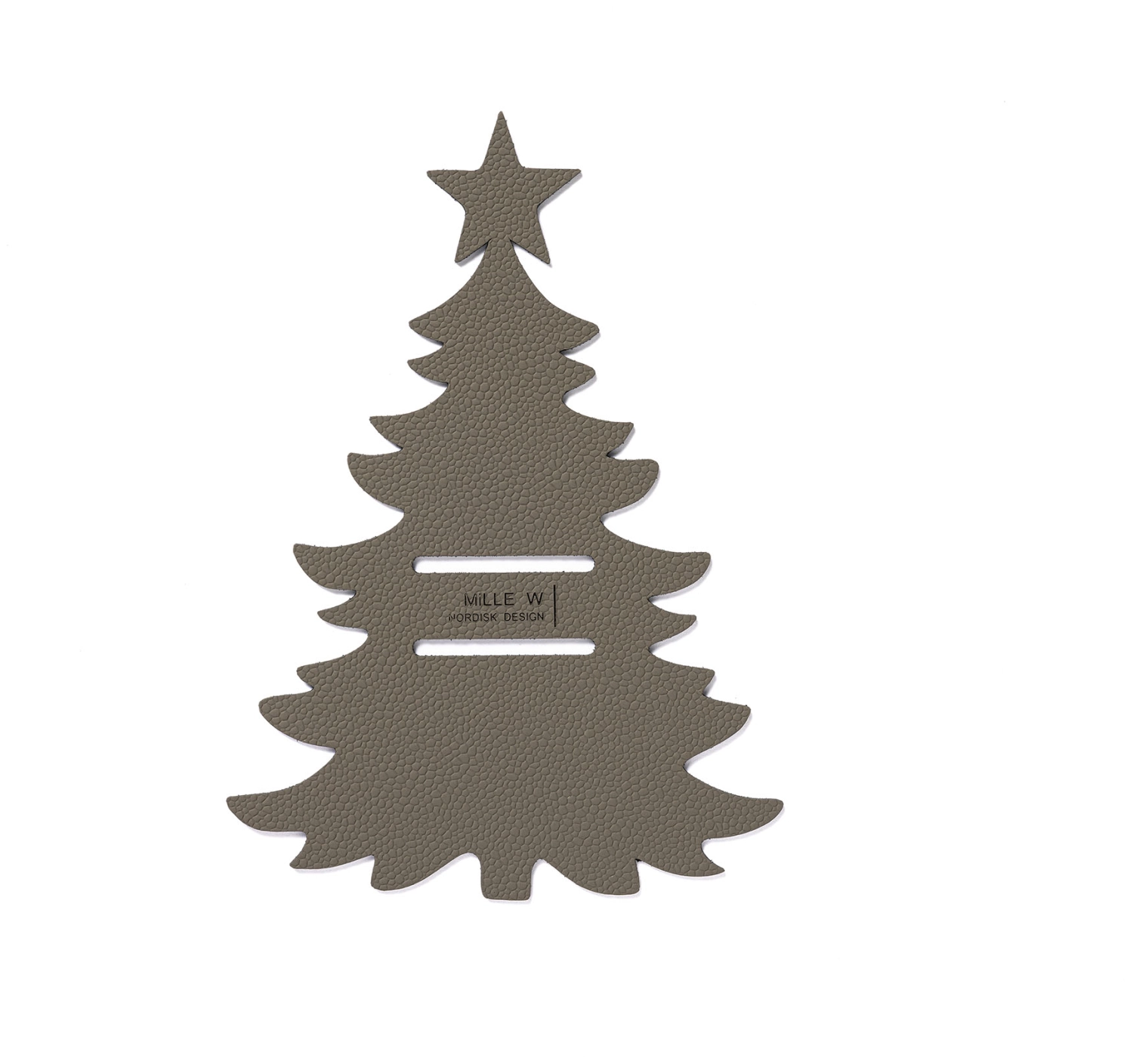 Porte-couverts sapin de Noël gris