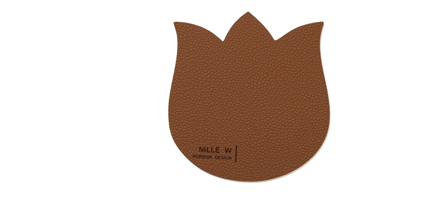 Dessous-de-verre tulipe cognac