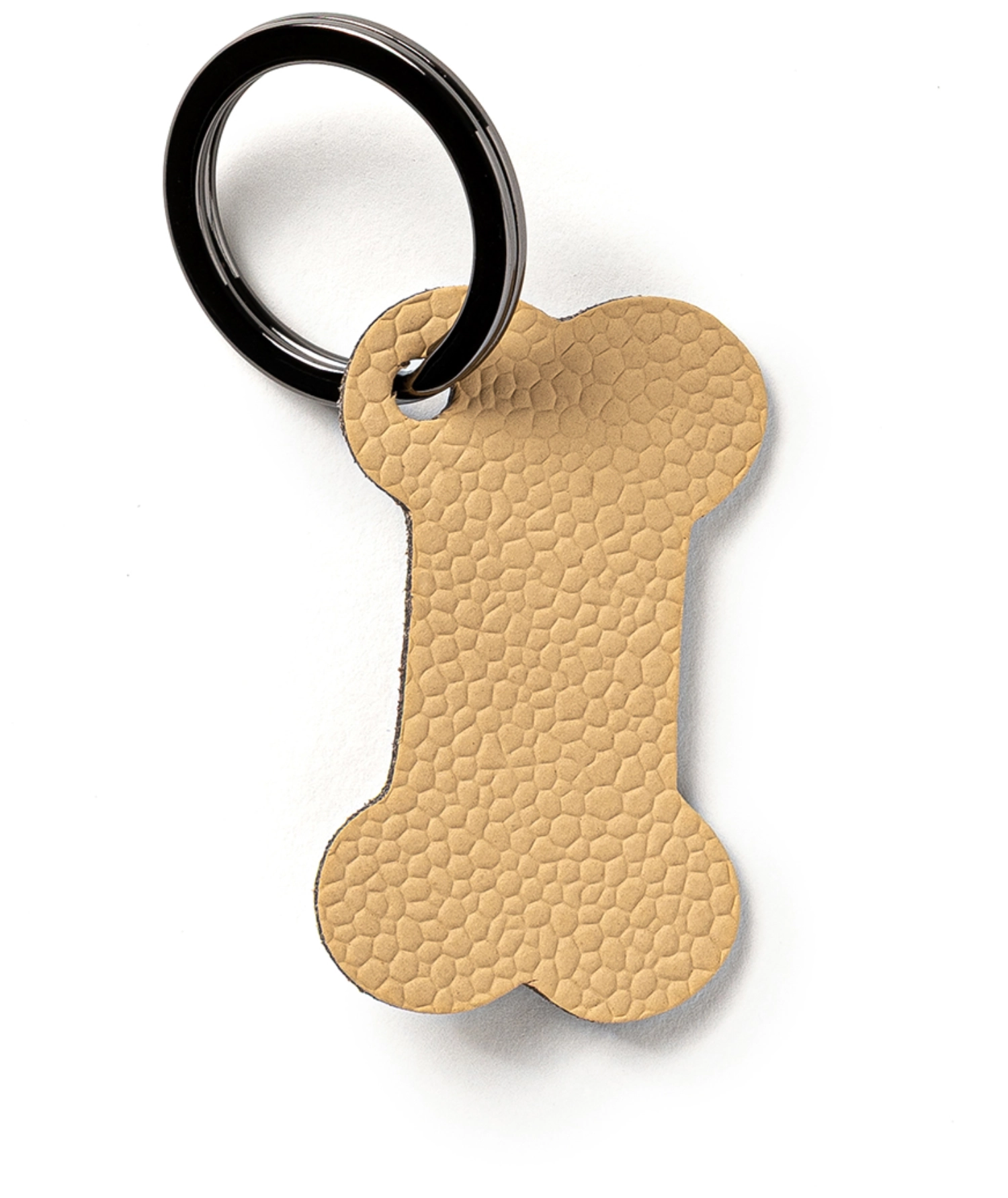Porte-clés os de chien beige