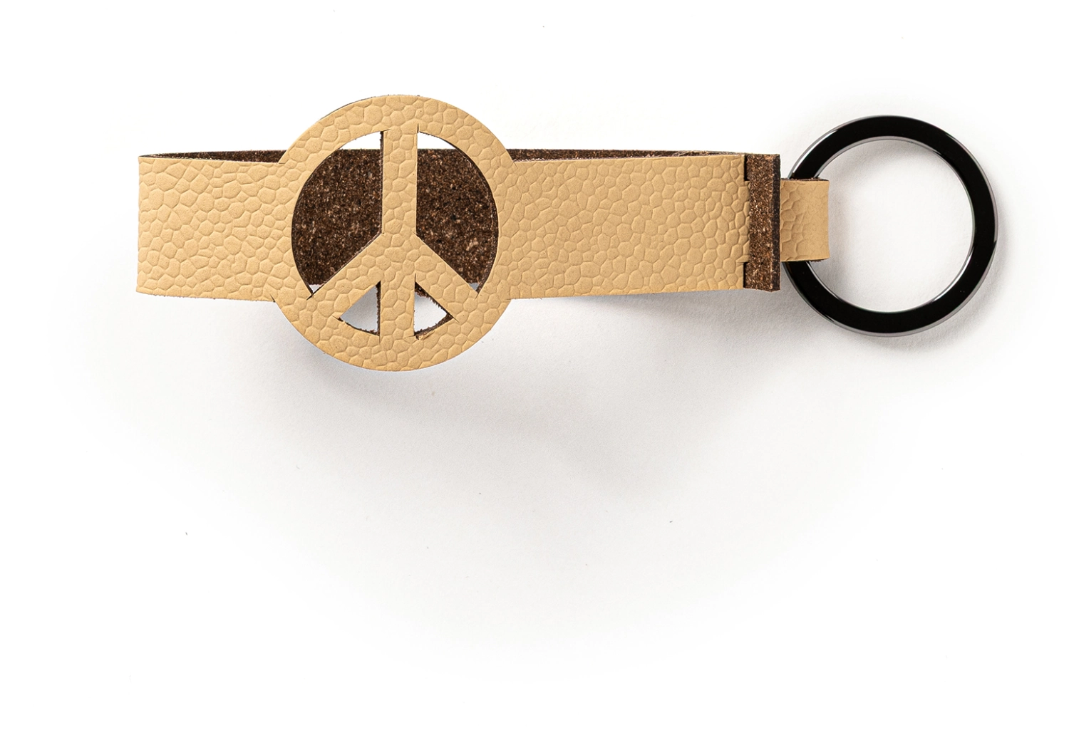 Porte-clés Peace nickel beige