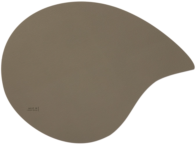 Set de table 44x35cm forme goutte, gris