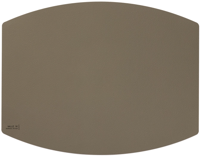 Set de table 44x35cm, ovale, gris