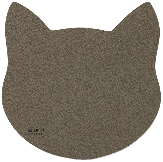 Tapis pour gamelle chat S gris
