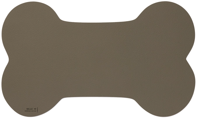 Tapis pour gamelle chien S gris