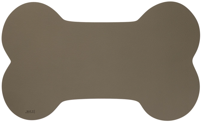 Tapis pour gamelle chien L gris