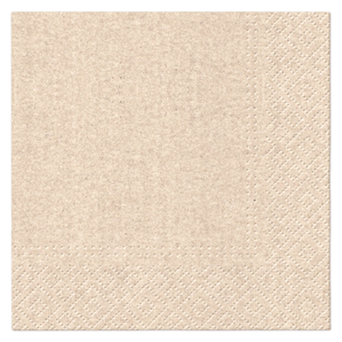 Serviettes Cocktail 40x We care Uni 33x33cm
