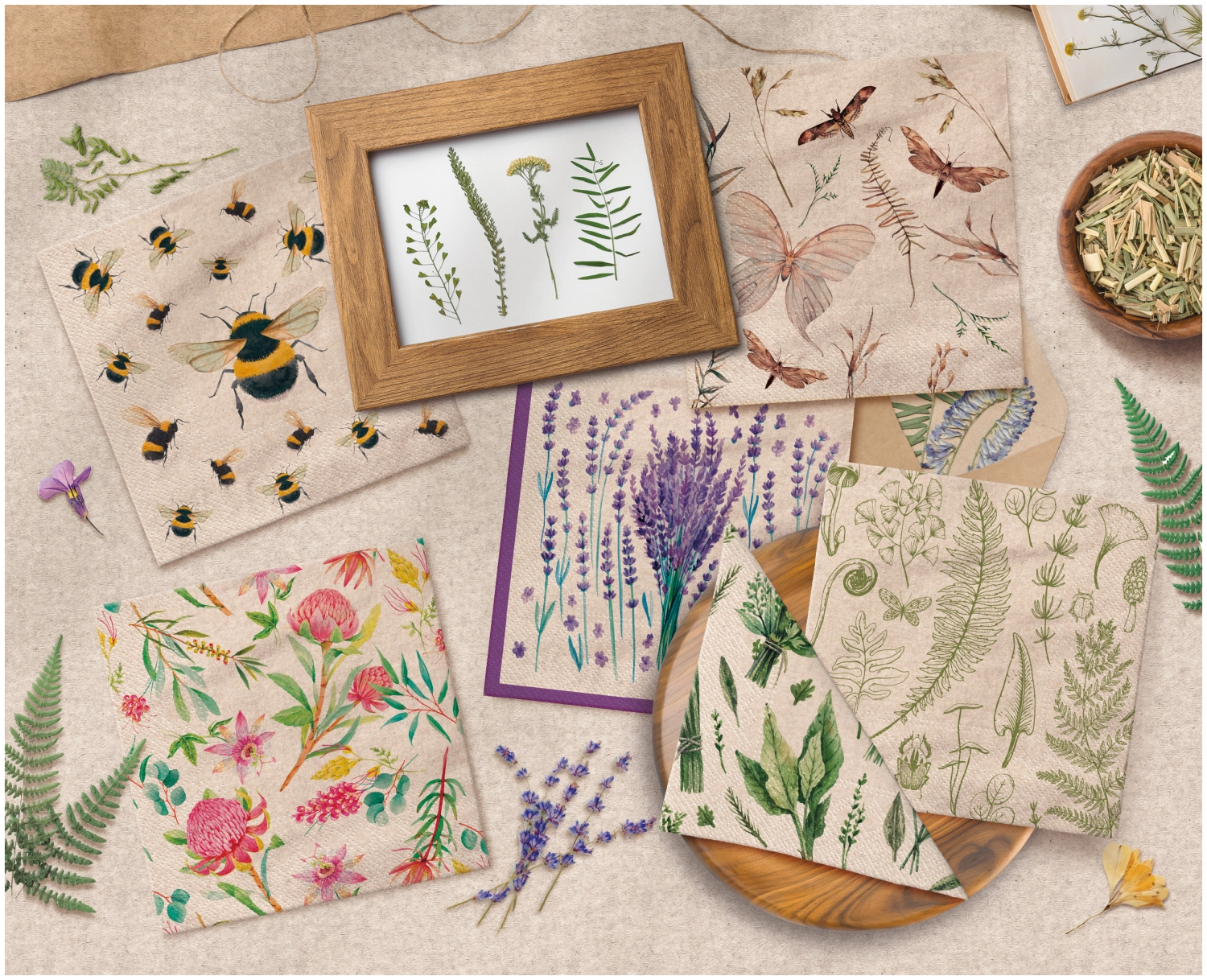 Servietten Lunch 20x We care Forest Nature, 33x33cm