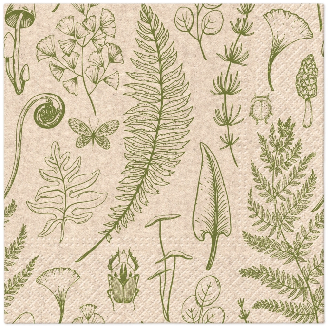 Serviettes Lunch 20x We care Forest Nature, 33x33cm