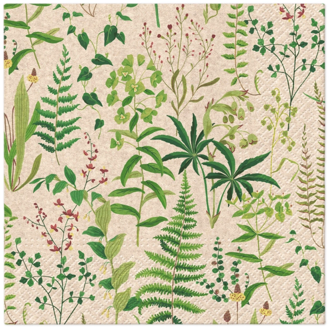 Serviettes Lunch 20x We care Herbal Garden, 33x33cm