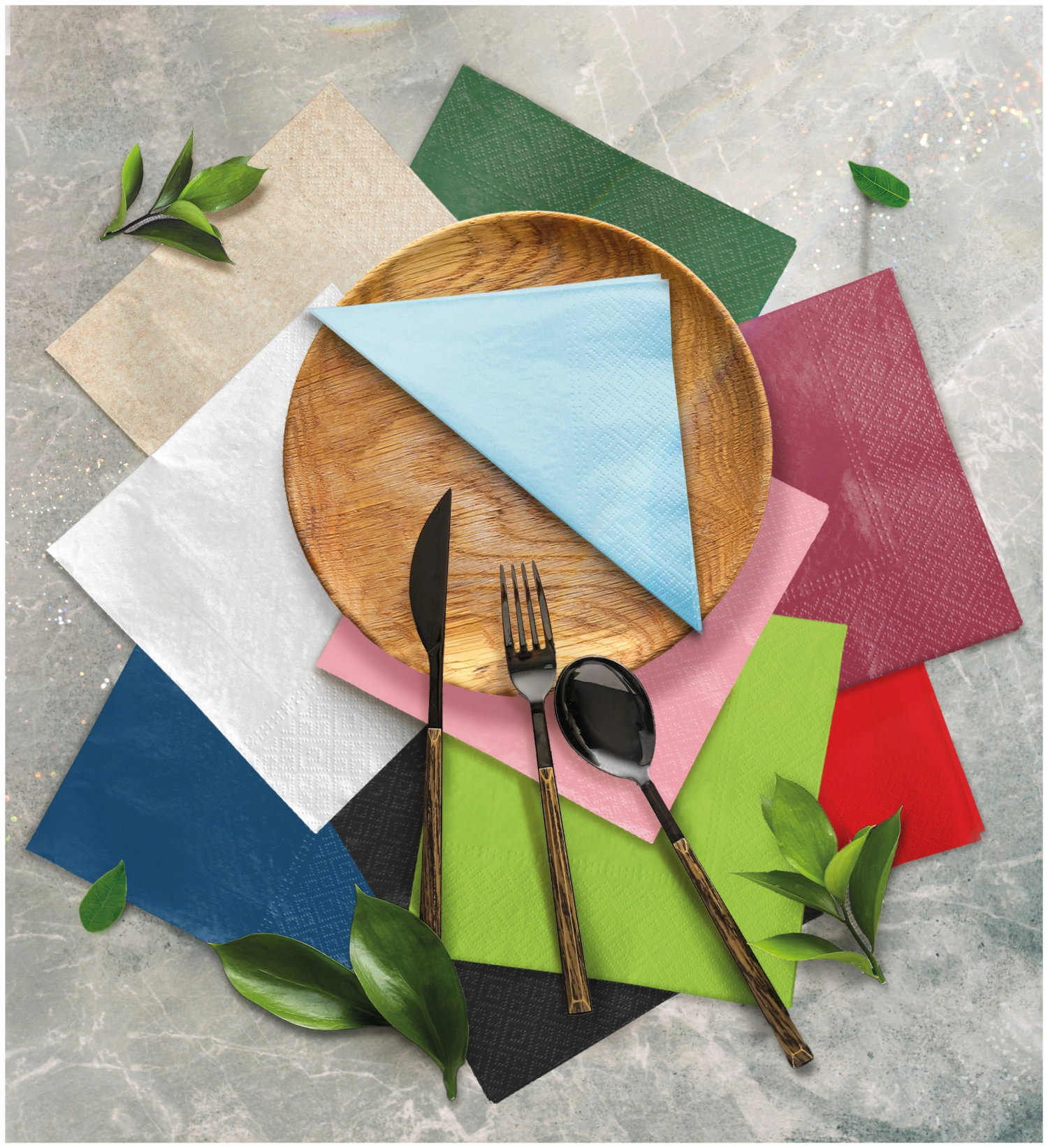 Servietten Lunch 20x We care Uni Craft, 33x33cm