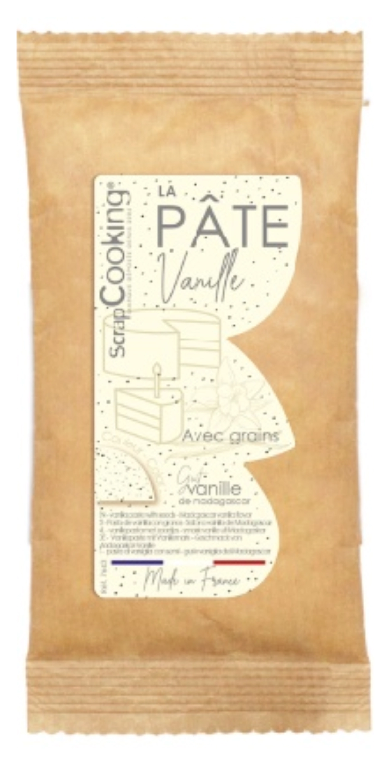 Pâte vanille avec grains pour couverture