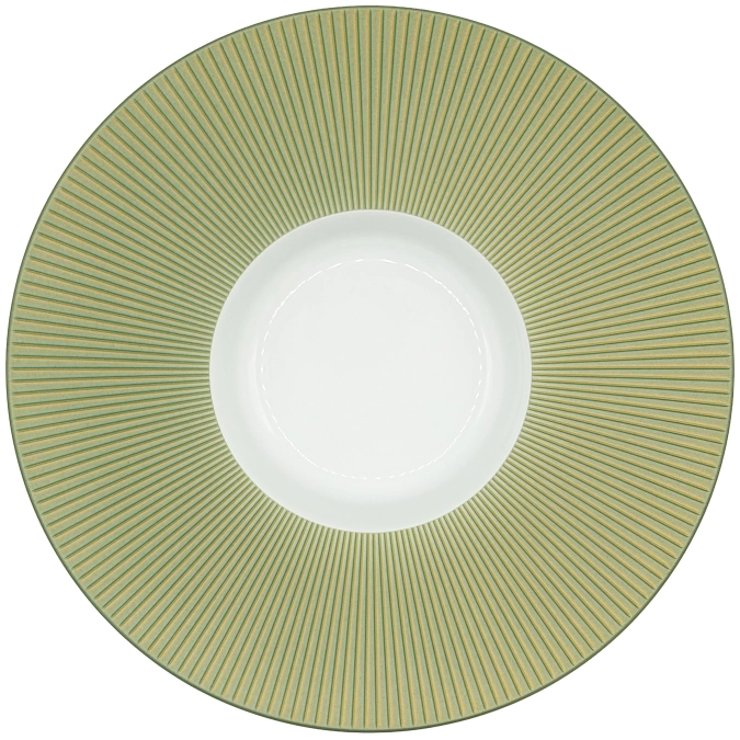 Assiette à soupe Bolero Iridescent verte