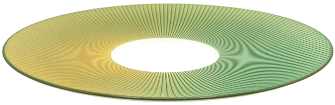 Assiette de mise en bouche Bolero Iridescent verte