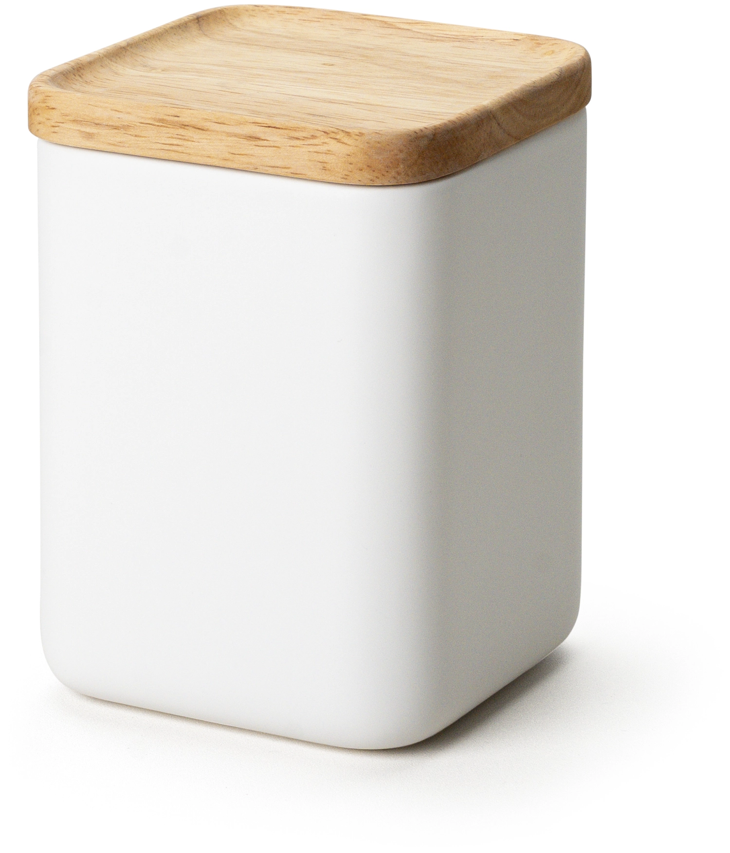 Boîte cér. blanc couvercle bois