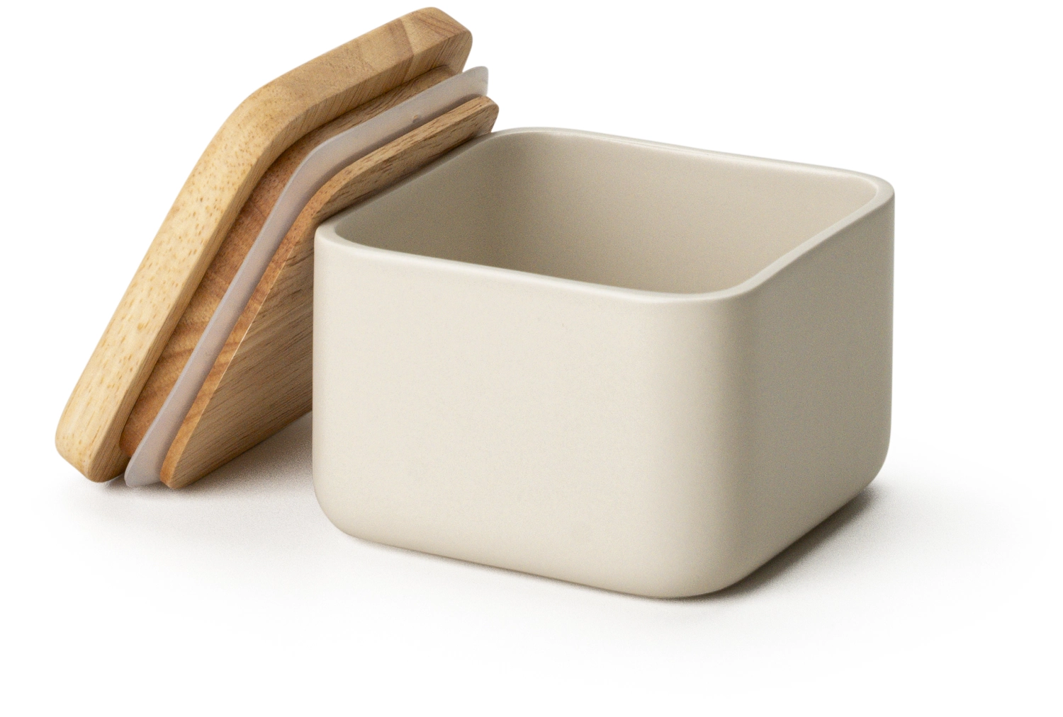 Boîte cér. sable couvercle bois