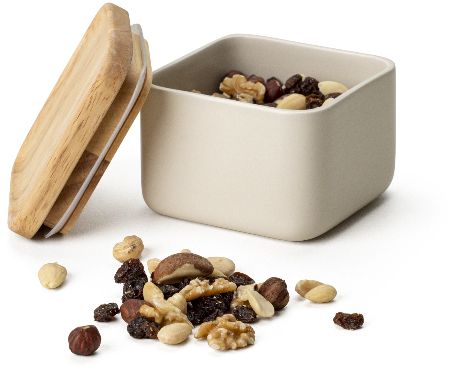 Boîte cér. sable couvercle bois