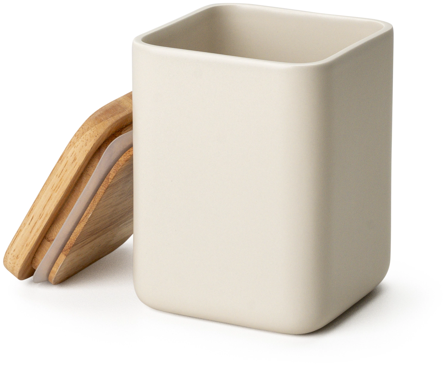 Boîte cér. sable couvercle bois