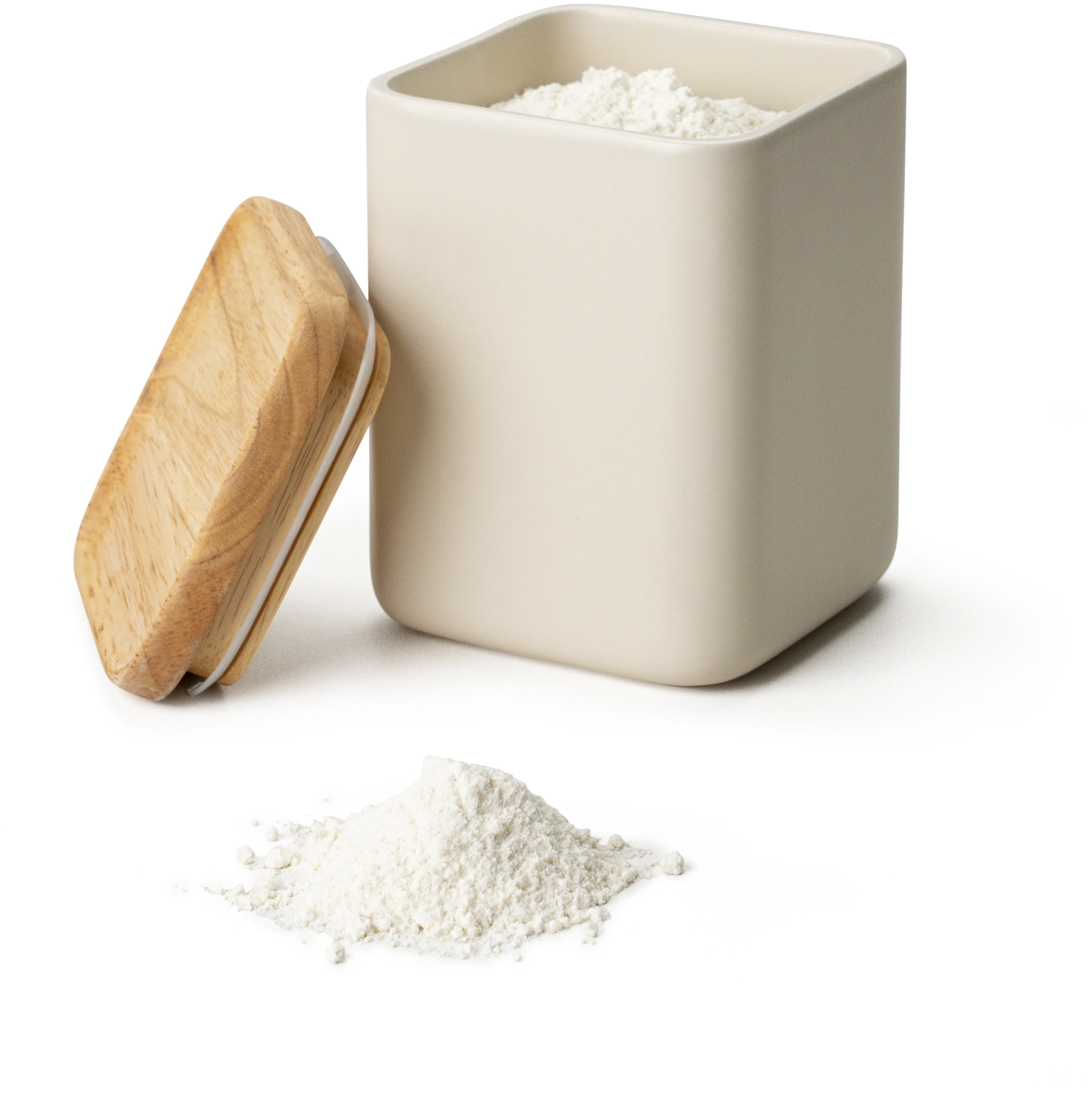 Boîte cér. sable couvercle bois