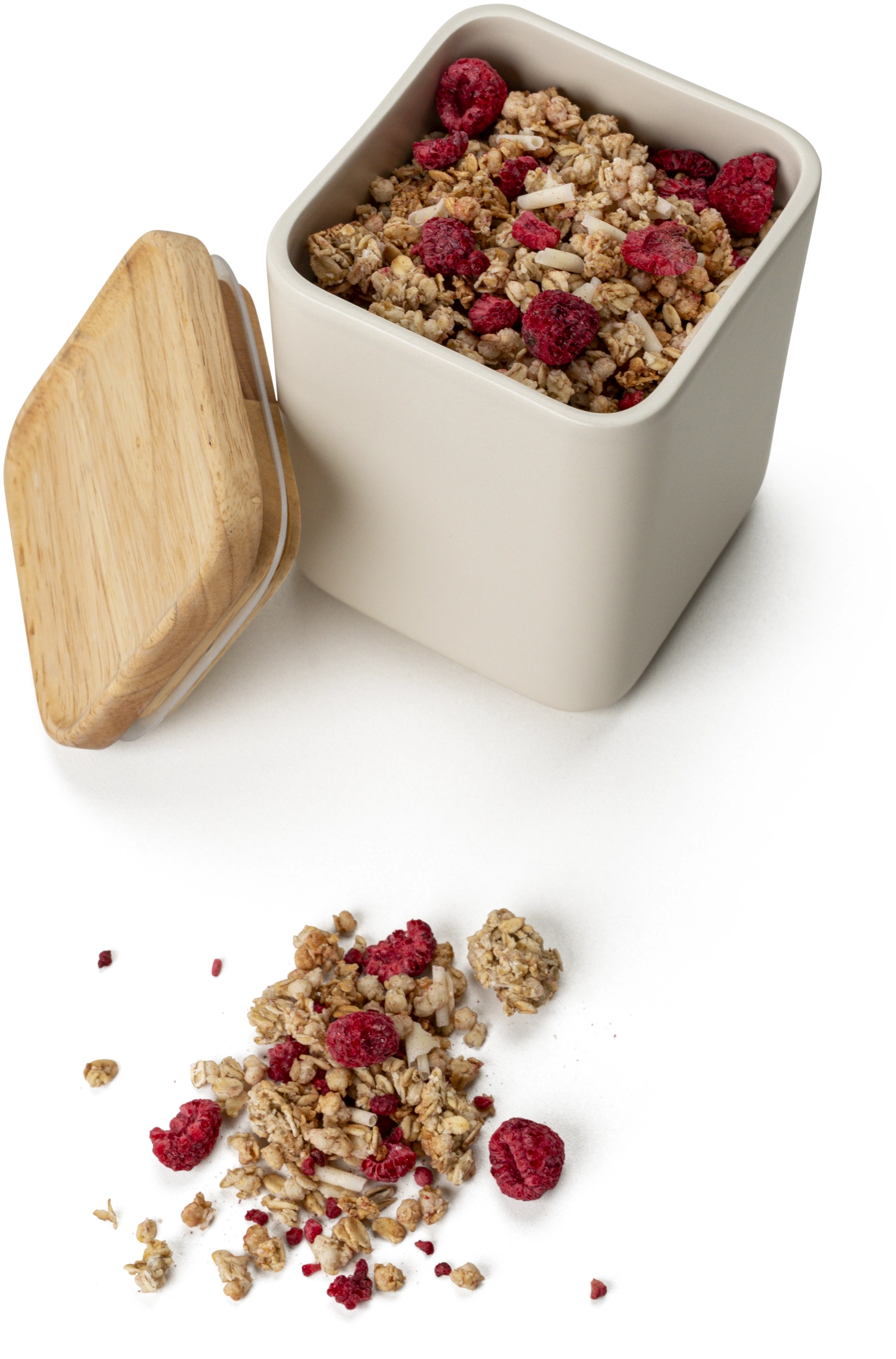 Boîte cér. sable couvercle bois