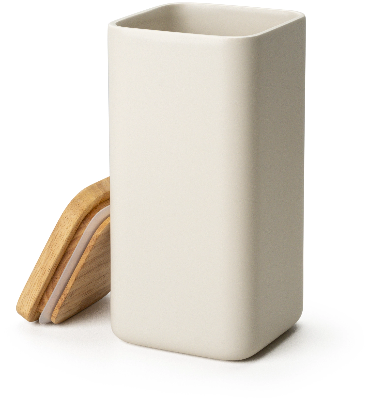 Boîte cér. sable couvercle bois