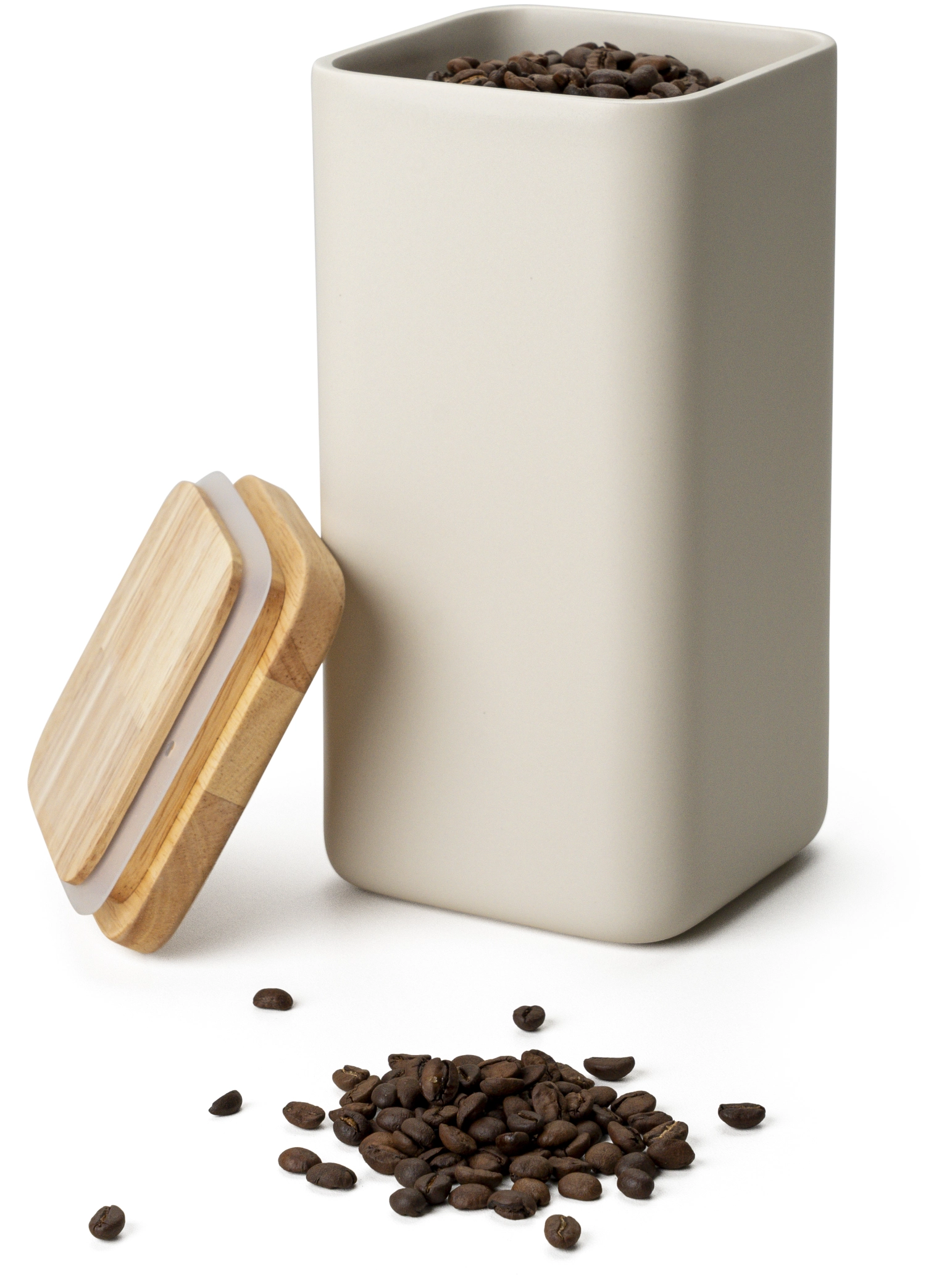 Boîte cér. sable couvercle bois