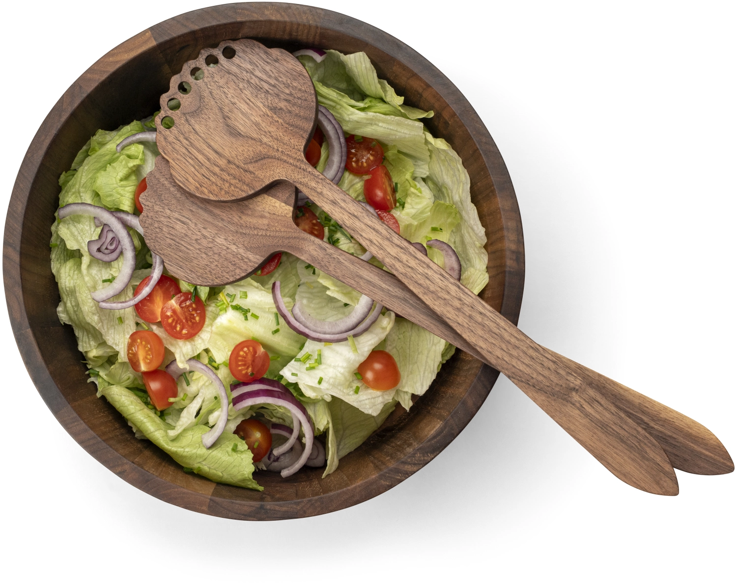 Walnuss Salatbesteck