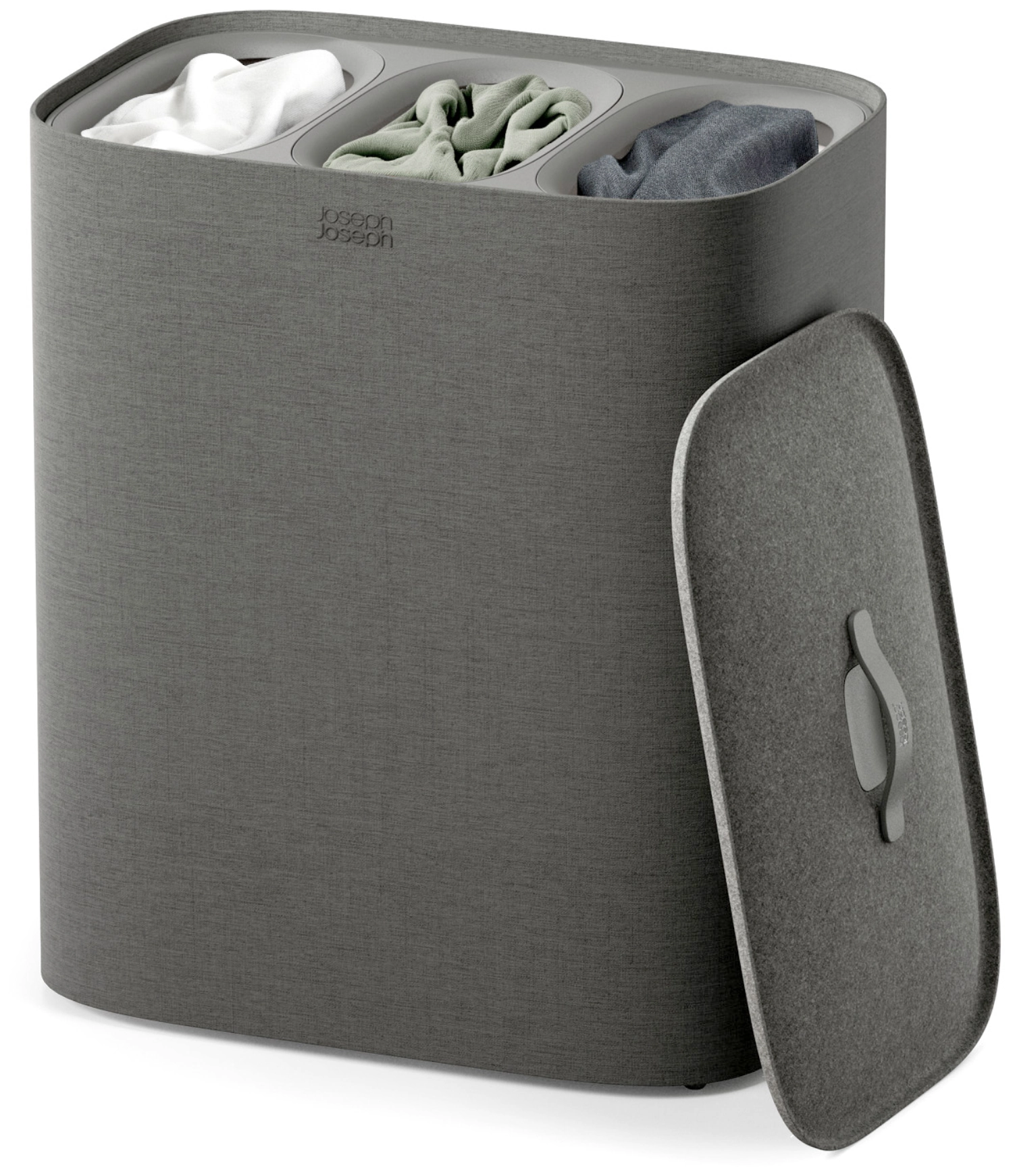 Tota Trio 90l Wäschetrennkorb 3x 30l forest grey