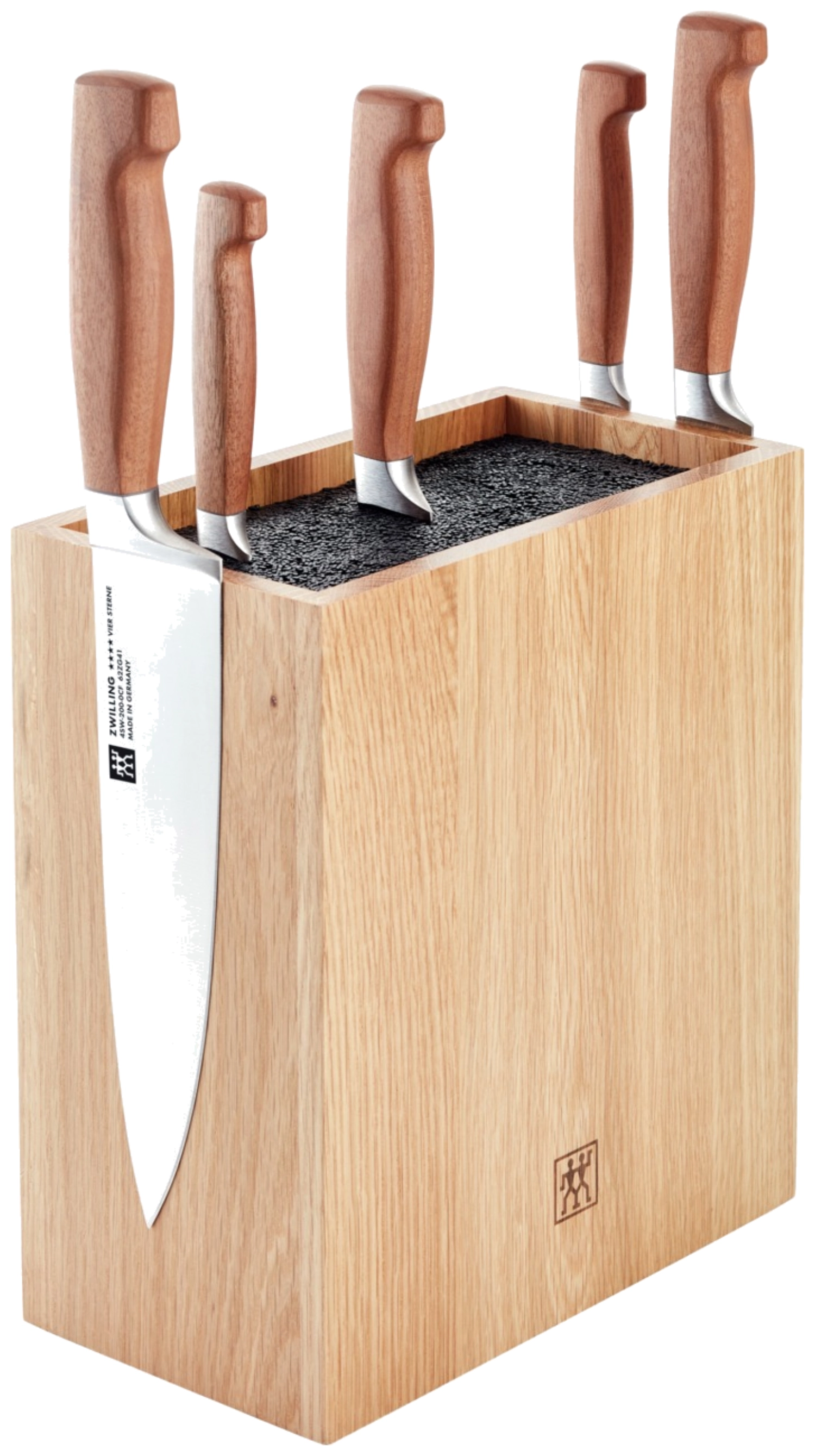 Bloc à couteaux Vier Sterne Wood 6 pcs
