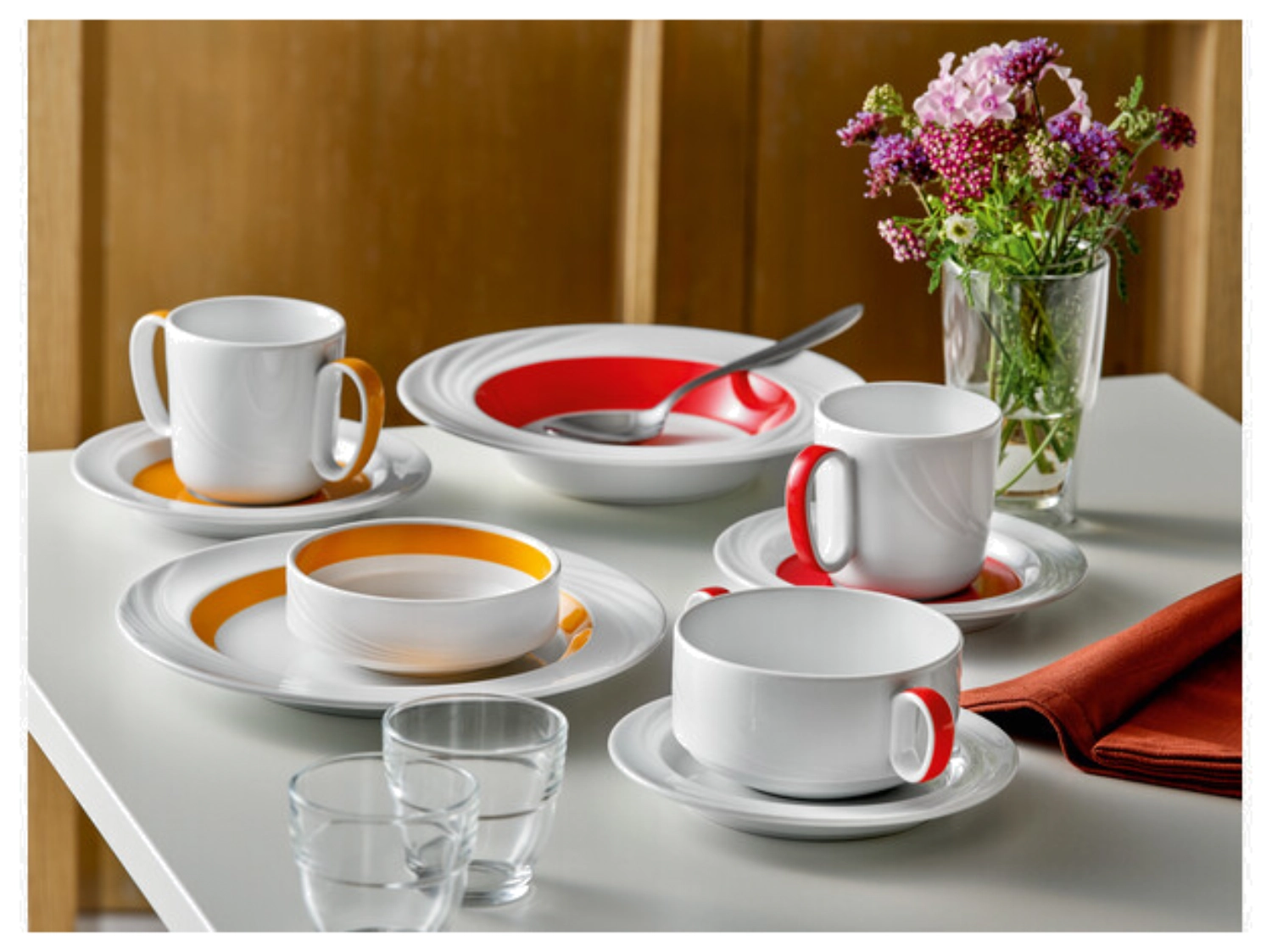 Donna Senior Schale Dekor rot