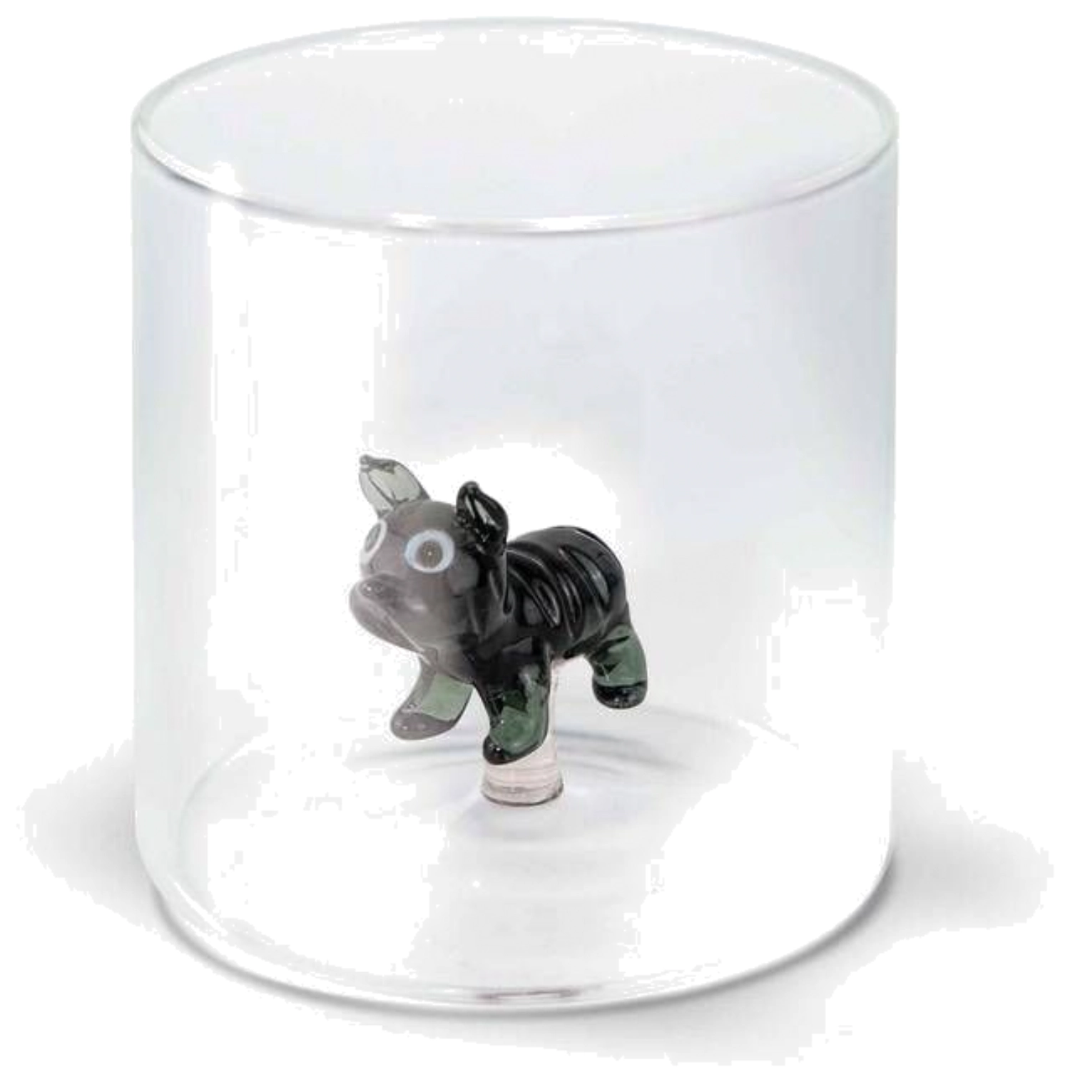 Borosilikat Trinkglas Französische Bulldogge