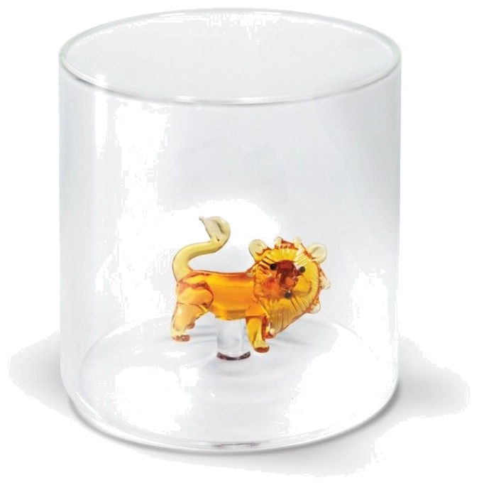 Gobelet borosilicate lion