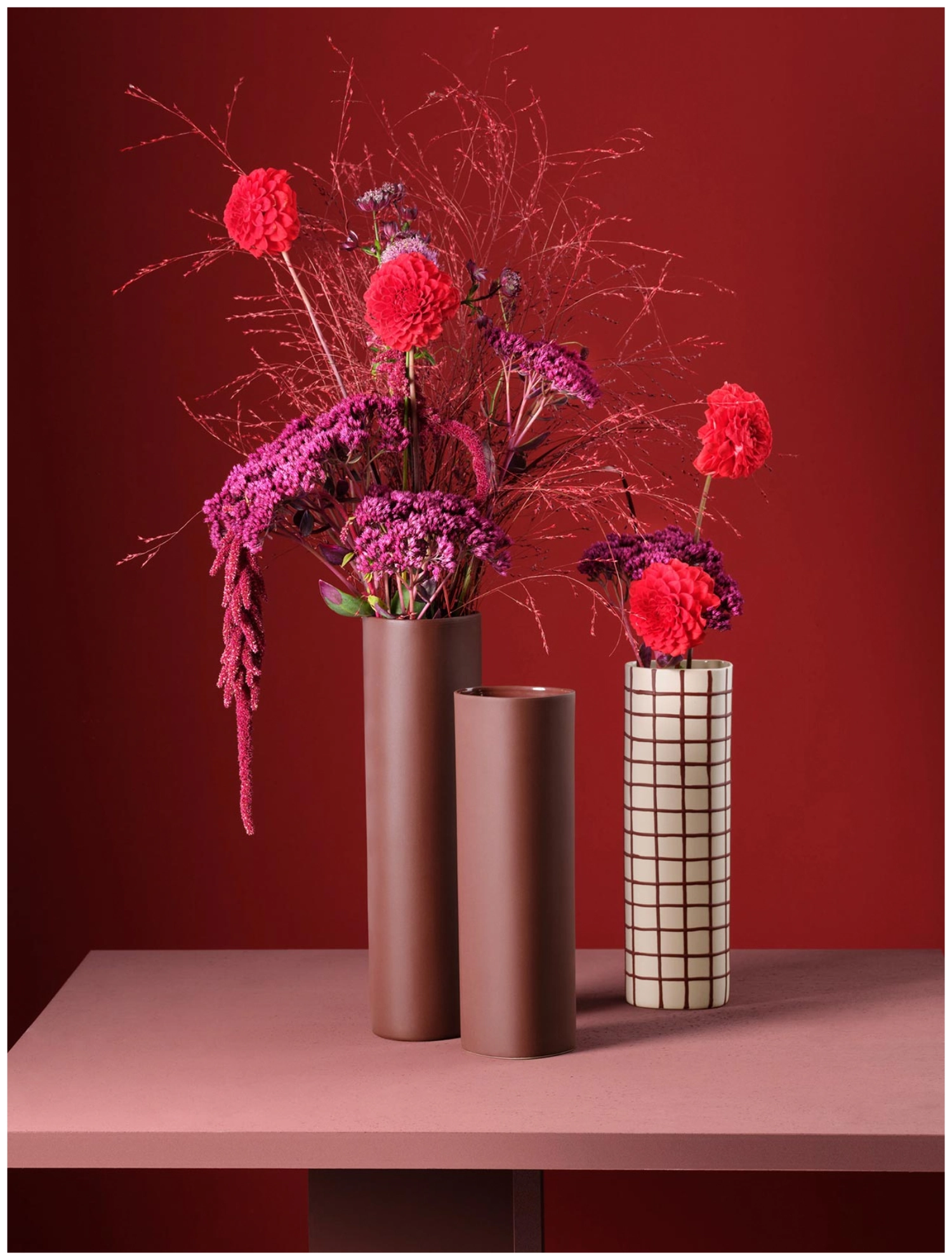 Vase Bordeaux Quadrate