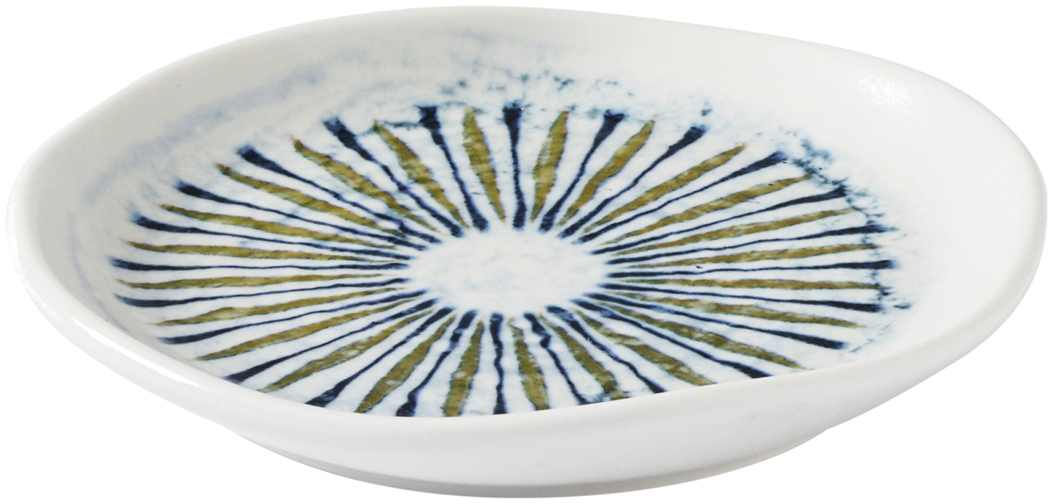 Fresco Shoal Blue Organic Teller flach