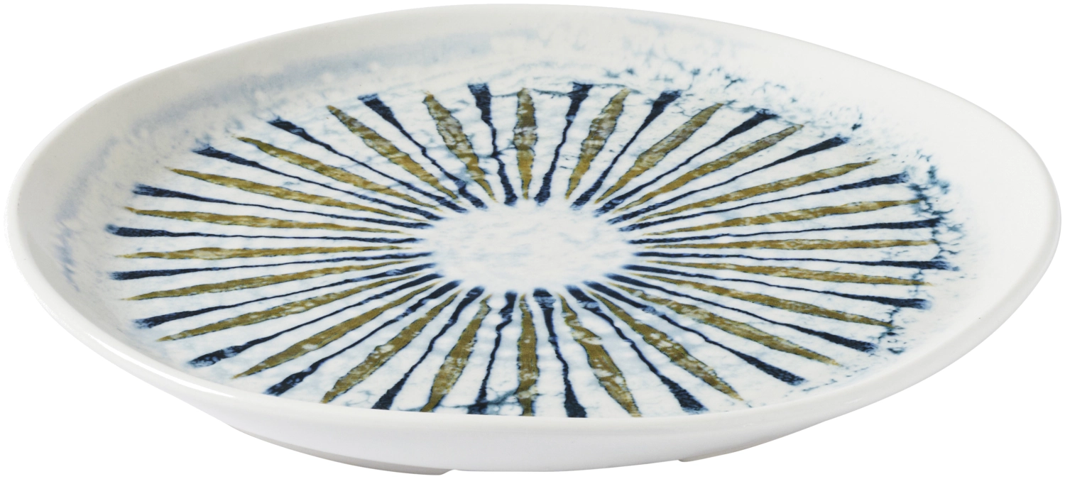 Fresco Shoal Blue Organic Teller flach