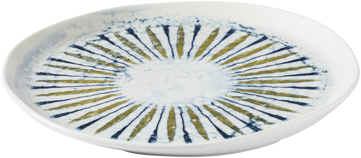 Fresco Shoal Blue Organic Teller flach