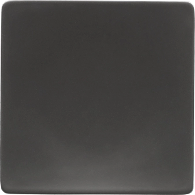 Pottery Frosted Black Teller halbtief quadratisch coup
