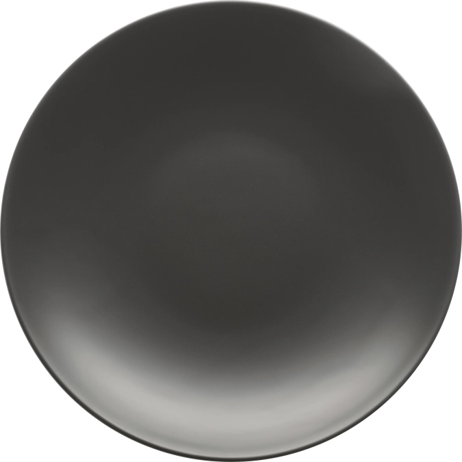 Pottery Frosted Black Teller tief rund coup